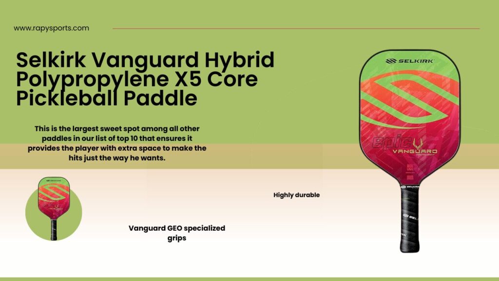 Selkirk Vanguard Hybrid Polypropylene X5 Core & Vanguard Power Polypropylene X6 Core Pickleball Paddles | Carbon Fiber Lightweight Pickleball Paddle & Midweight Pickle Ball Paddles |Made in The USA |